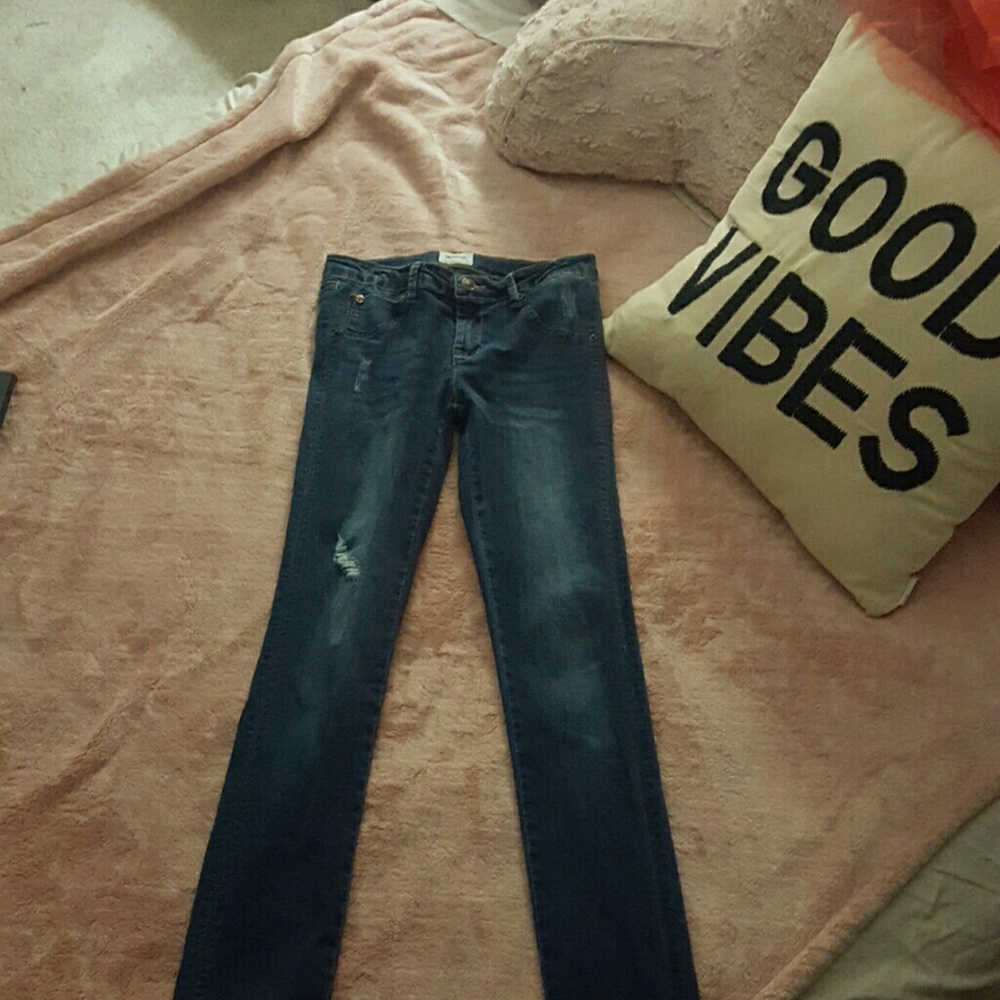 Girls faded ripped denim by Hudson